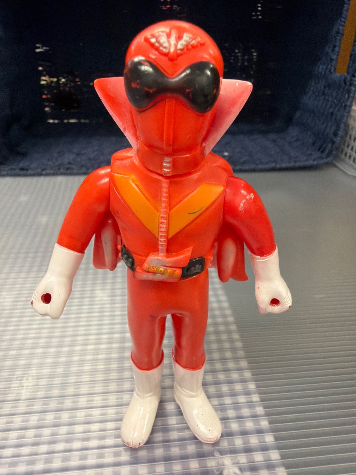 当時物] 秘密戦隊ゴレンジャー アカレンジャー ソフビ ポピー レトロ