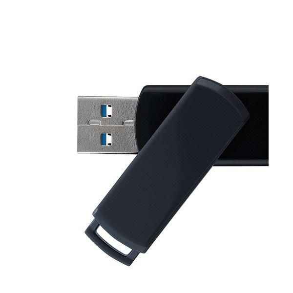 ds-(まとめ)プリンストン USBフラッシュメモリー回転式キャップレス 8GB グレー/ブラック PFU-T3UT/8GA 1セット(10個)〔×5セット〕