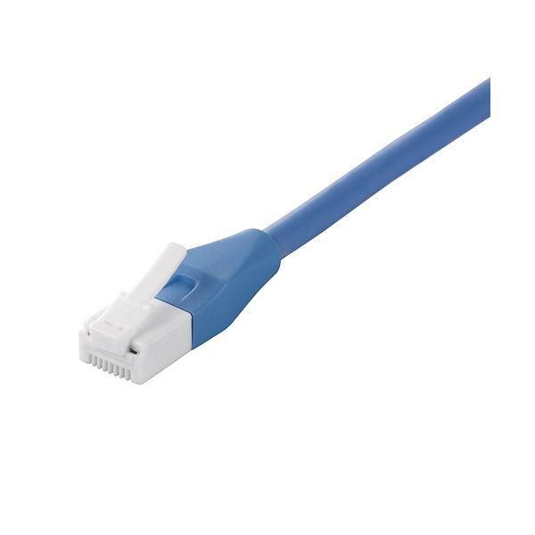 ds-(まとめ）バッファローツメの折れないcat6LANケーブル ブルー 2m BL6TN20BL 1本〔×10セット〕