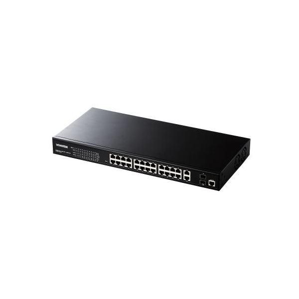 ds-VIVOTEK AW-GEV-284C-370 24ポート Smart PoEスイッチ (24P GbE PoE +4P GbE(RJ45x2+SFPx2)) (PoE+対応) AWGEV284C370