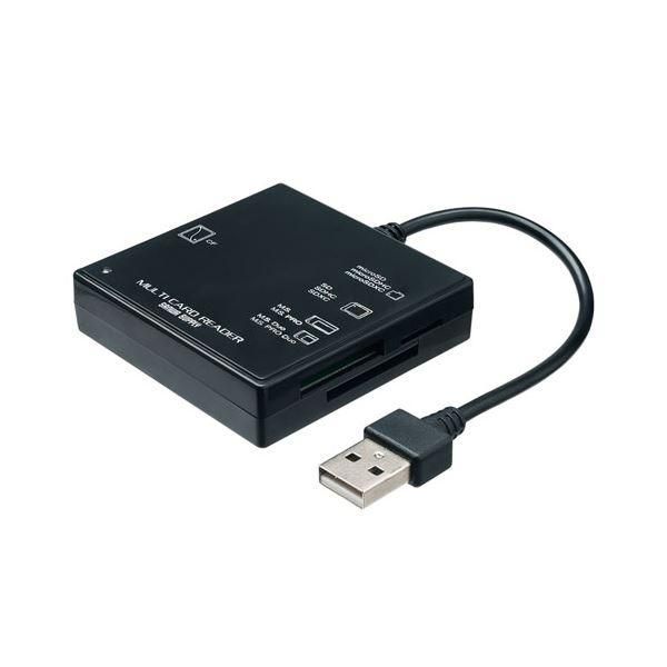 ds-〔5個セット〕 サンワサプライ USB2.0 カードリーダー ブラック ADR-ML23BKNX5