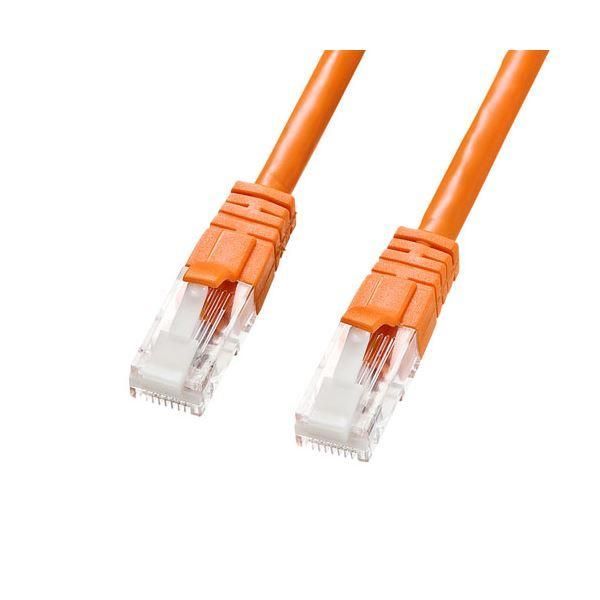 ds-〔5個セット〕 サンワサプライ つめ折れ防止カテゴリ6 LANケーブル 3m オレンジ KB-T6TS-03DNX5