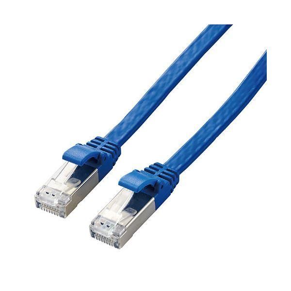 ds-エレコム Cat7 LANケーブル 10m LD-TWSF/BU10