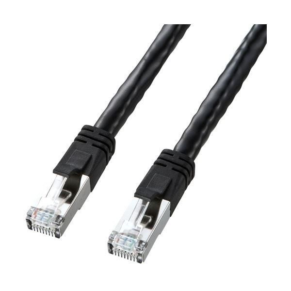 ds-（まとめ）サンワサプライ PoECAT6LANケーブル ブラック 3m KB-T6POE-03BK 1本〔×3セット〕