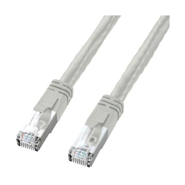 ds-（まとめ）サンワサプライ PoECAT6LANケーブル ライトグレー 3m KB-T6POE-03 1本〔×3セット〕