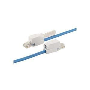 ds-（まとめ）プリンストン CAT5E対応鍵付LANケーブル ブルー 5m PTC-LPBU5 1本〔×3セット〕