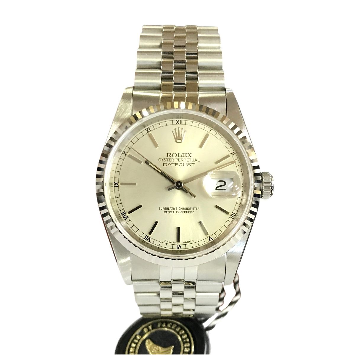 【鑑定済】ROLEX ロレックス デイトジャスト 16234 メンズ 腕時計 自動巻き シルバー文字盤 稼働 中古 美品 T11446470