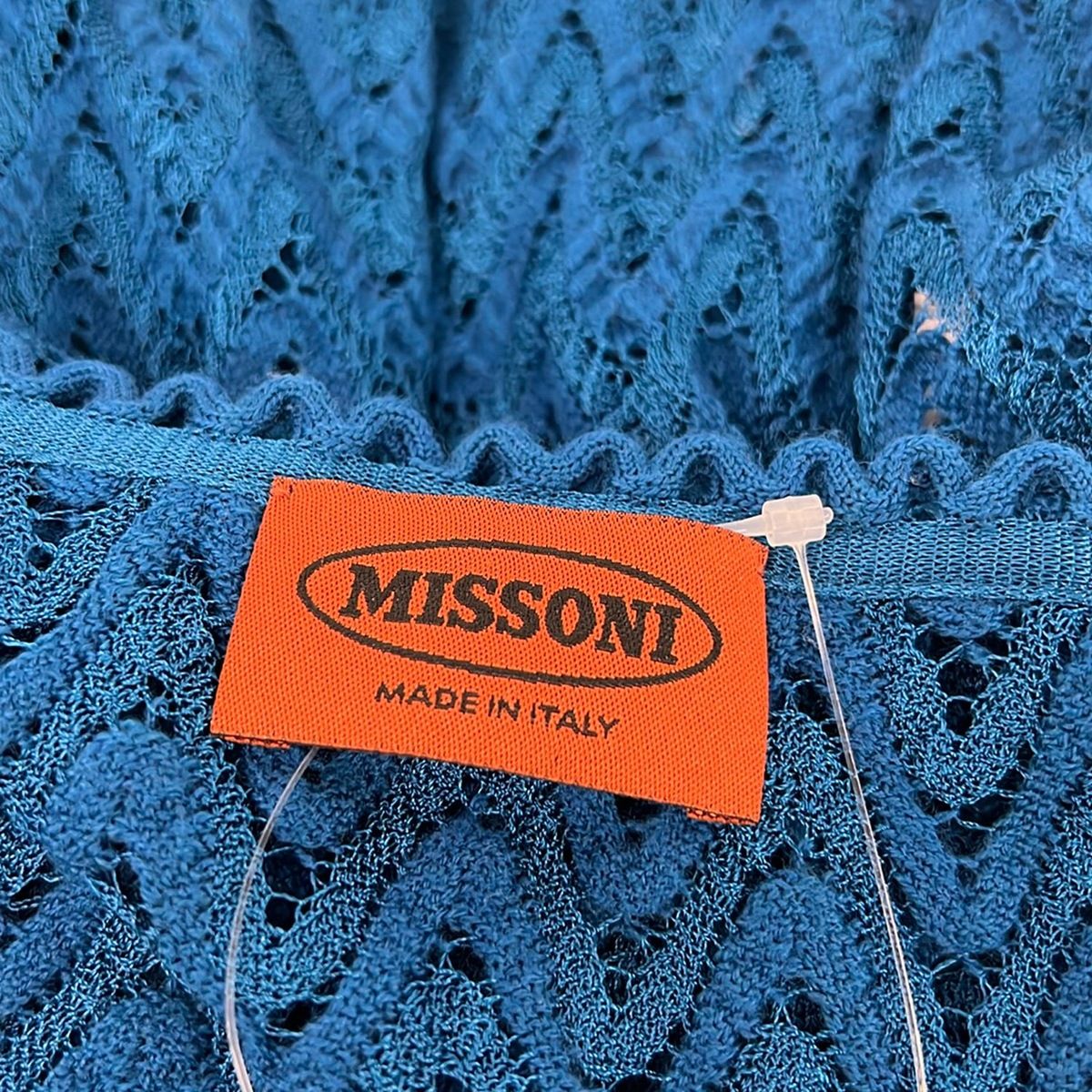 MISSONI(ミッソーニ) カーディガン サイズ42 M レディース新品同様 - ブルー 長袖/レース