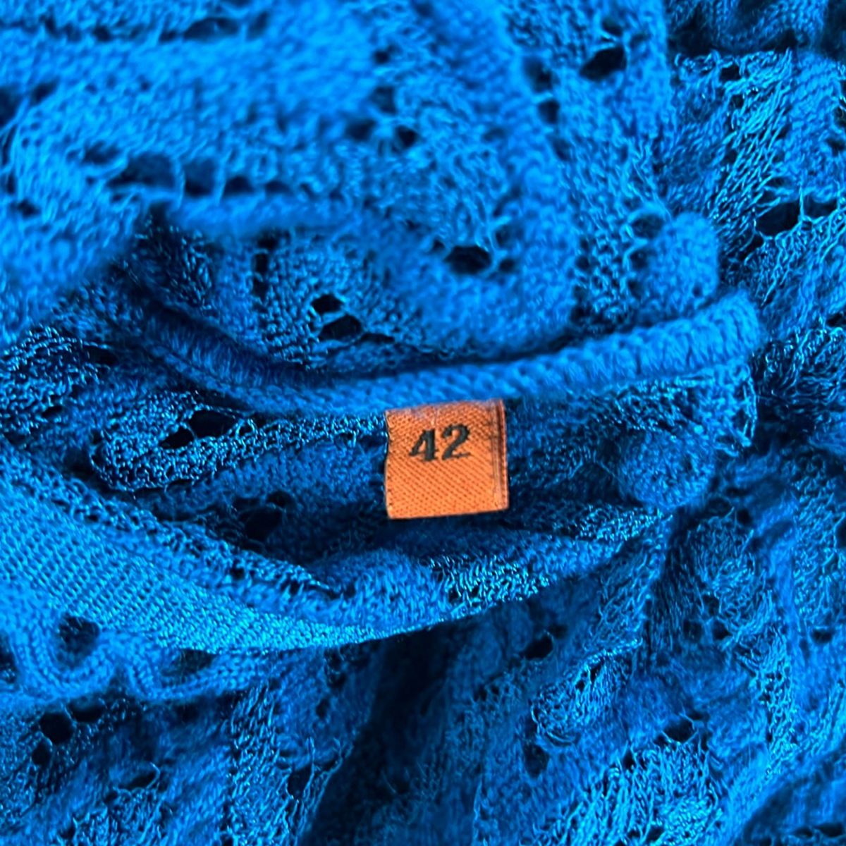 MISSONI(ミッソーニ) カーディガン サイズ42 M レディース新品同様 - ブルー 長袖/レース