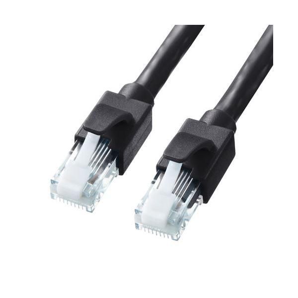 ds-〔5個セット〕 サンワサプライ カテゴリ6A LANケーブル KB-T6ATS-01BKX5