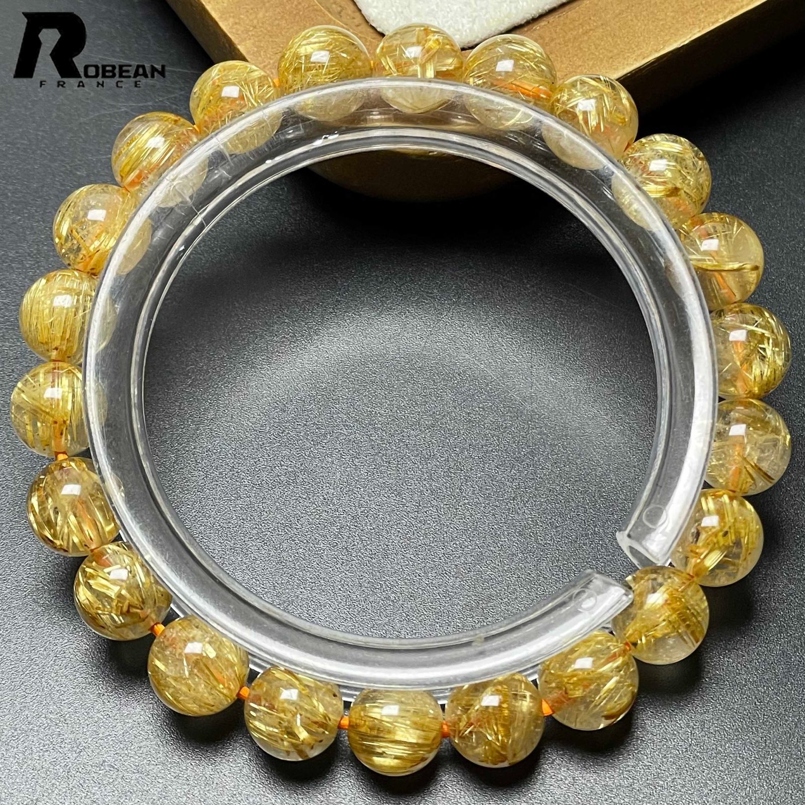 限定1個】EU製ROBEAN・極!極満針ルチルクォーツブレスレット