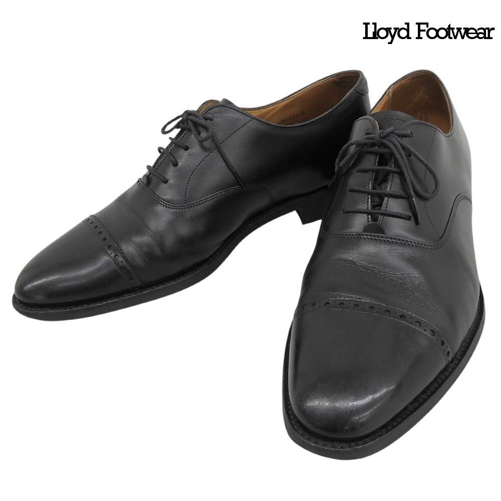 美品 ロイドフットウェア Lloyd Footwear クロケット＆ジョーンズ製 レザー ドレスシューズ パンチド キャップトゥ 内羽根 891ラスト 10 28.5cm 黒 メンズ 20,202円