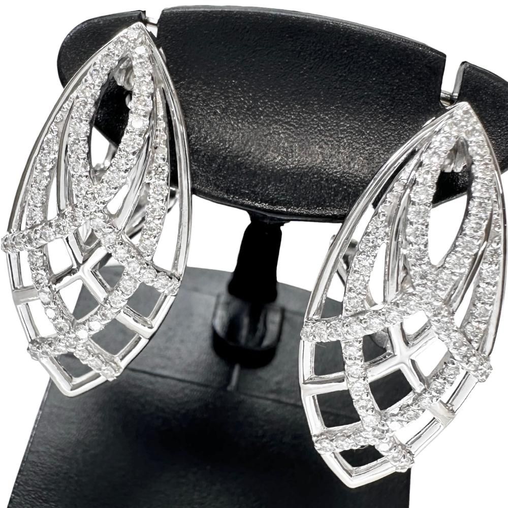 ダイヤモンド 0.30×2ct ピアス Pt900プラチナ/K18WGホワイトゴールド 18金 7.3g レディース 【中古】【真子質店】【NN】