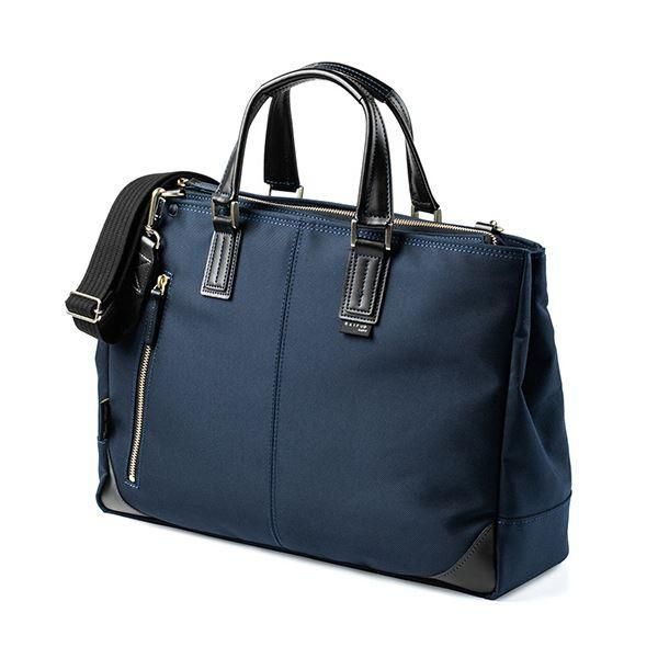 ds-サンワダイレクト 日本製ビジネスバッグ(2WAY・高強度ナイロン使用・ネイビー) 200-BAG156NV 1個