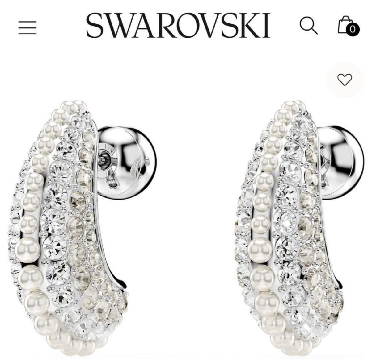 特売バーゲン】新品 スワロフスキー Swarovski Sublima ドロップピアス