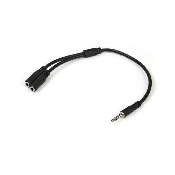 ds-（まとめ） StarTech.com スリム ステレオミニ端子オーディオスプリッター分配ケーブル MUY1MFFS 1本 〔×5セット〕