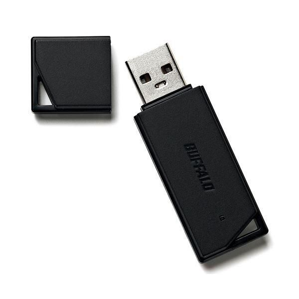ds-(まとめ) バッファローUSB2.0 どっちもUSBメモリー 16GB ブラック RUF2-KR16GA-BK 1個 〔×5セット〕