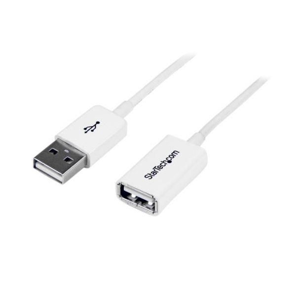 ds-（まとめ） StarTech.com USB2.0延長ケーブル 1m A（オス）-A（メス） ホワイト USBEXTPAA1MW 1本 〔×5セット〕 7,512円