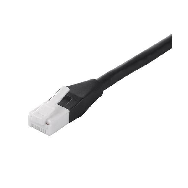 ds-（まとめ） バッファローツメの折れないLANケーブル カテゴリー6a ストレート スタンダード ブラック 2.0m BSLS6ANU20BK 1本 〔×5セット〕