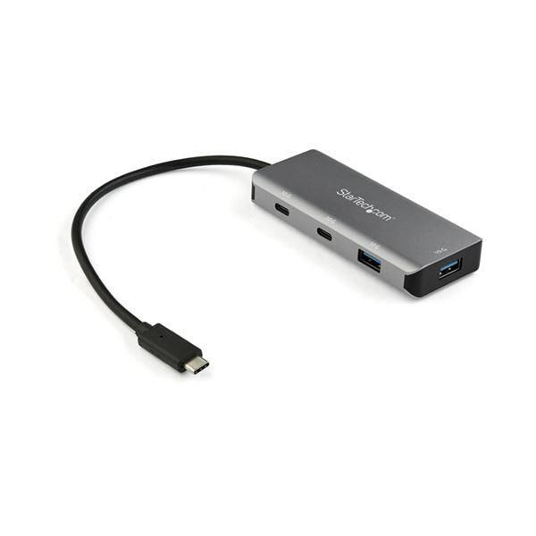 ds-StarTech.com 4ポートUSB-Cハブ USB Type-Cポート×2／Type-A×2 ブラック＆スペースグレーHB31C2A2CB 1個 12,233円