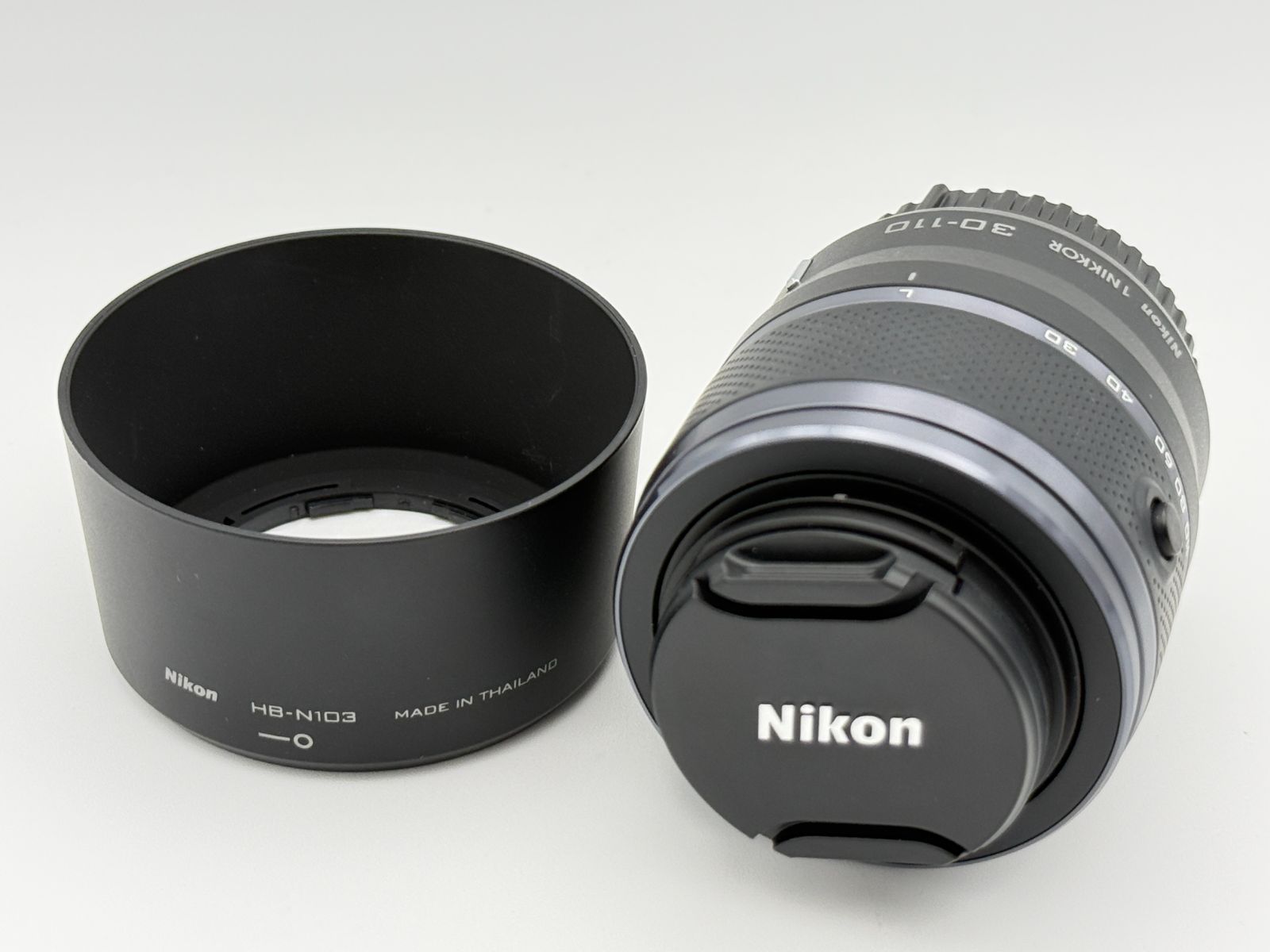 【美品】Nikon 1 NIKKOR VR 30-110mm f3.5-5.6 ブラック ニコン レンズフード付