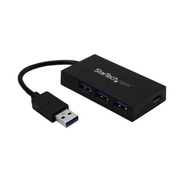 ds-StarTech.com 4ポートUSB3.0ハブ USB-A×3口（高速充電対応）／C×1口 ブラック HB30A3A1CSFS1個
