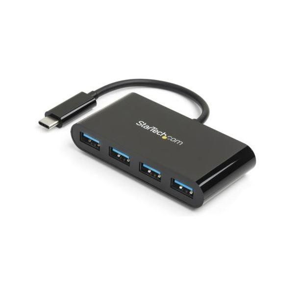 ds-StarTech.com 4ポートUSB3.0ハブ USB Type-C接続 USB-A×4口 USBバスパワー対応 ブラックHB30C4AB 1個 9,090円