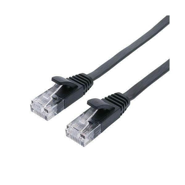 ds-ナカバヤシ ミヨシCAT.6A LANケーブル フラット ブラック 30m C6A-F30BK 1本 7,876円