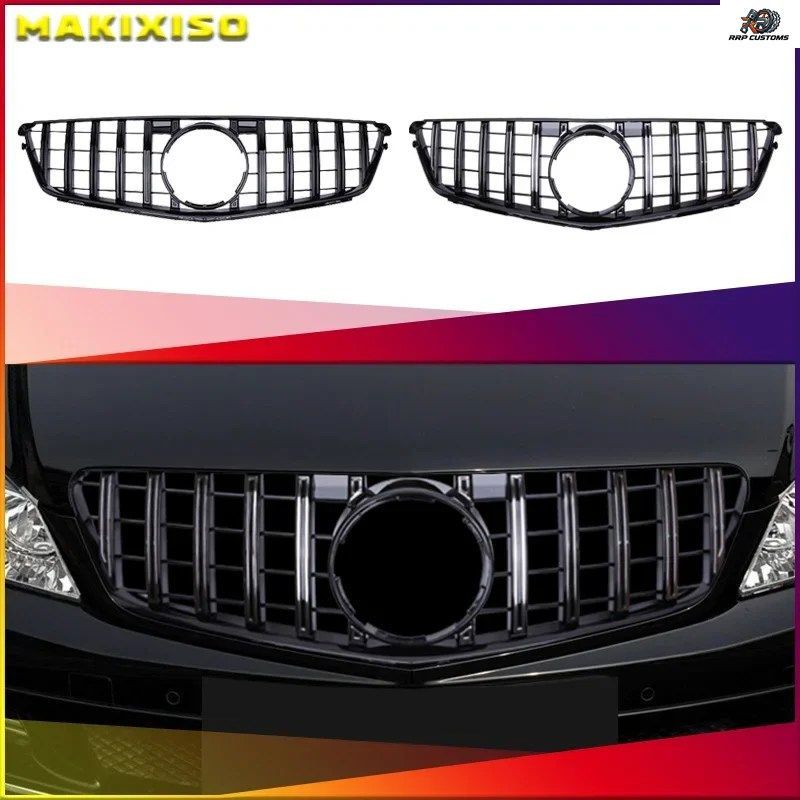 1 PC FRONT BUMPER GRILLE HOOD GRILL MERCEDES BENZ C W204 2007-2014 AMG GT DIAMOND SILVER GRILLE
