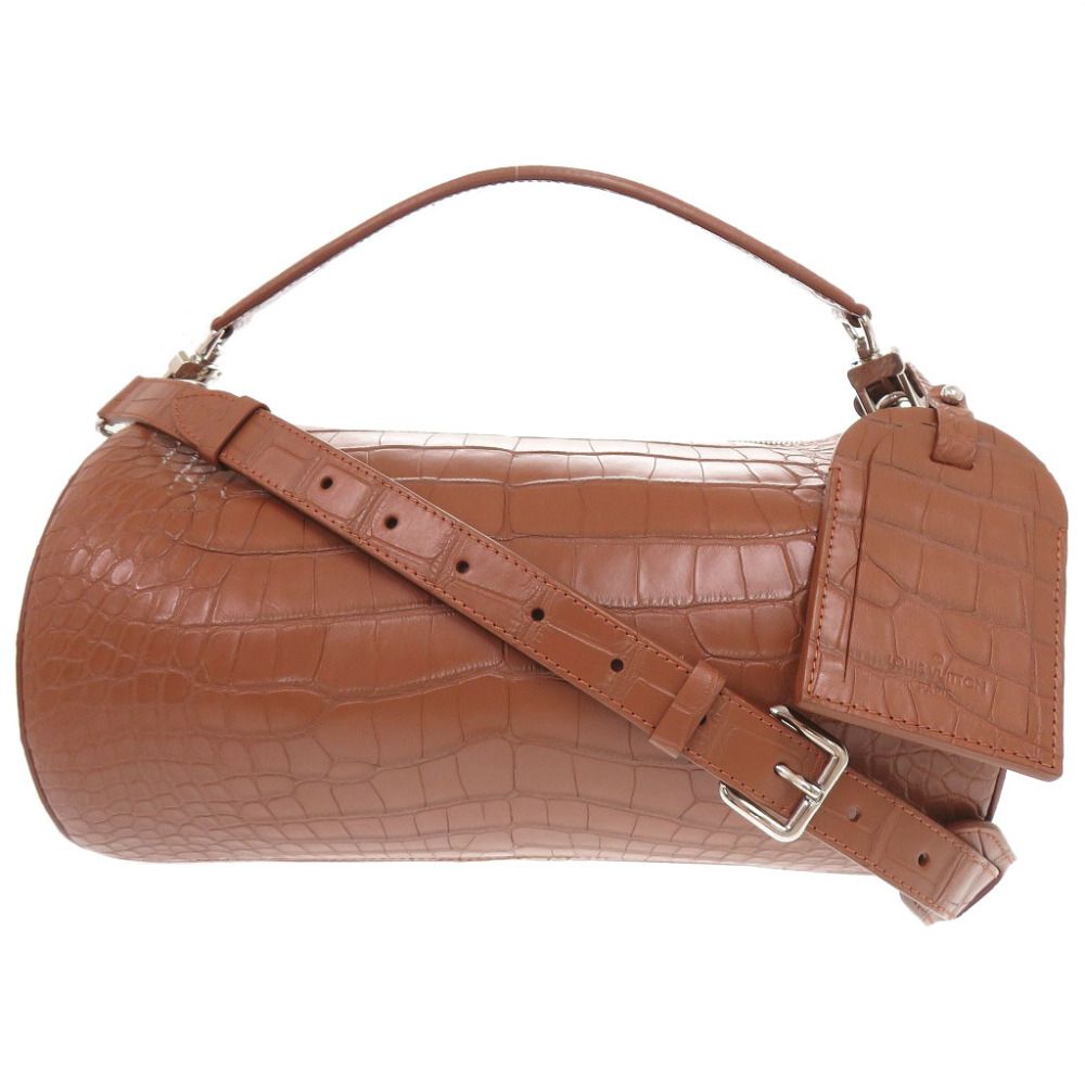 未使用 ルイ ヴィトン ソフト ポロション MM N83005 IC アリゲーター ブラウン 2WAY ショルダーバッグ 茶 LV 0412 LOUIS VUITTON
