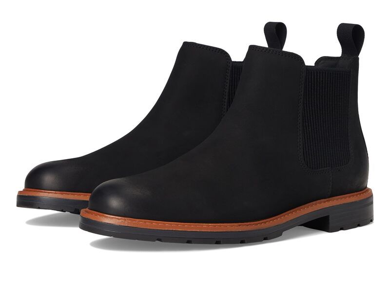 コールハーン メンズ シューズ ブーツ・レインブーツ チェルシーブーツ チェルシー Cole Haan Chamberlin Grand Chelsea Boots Black NubuckBl ブラ