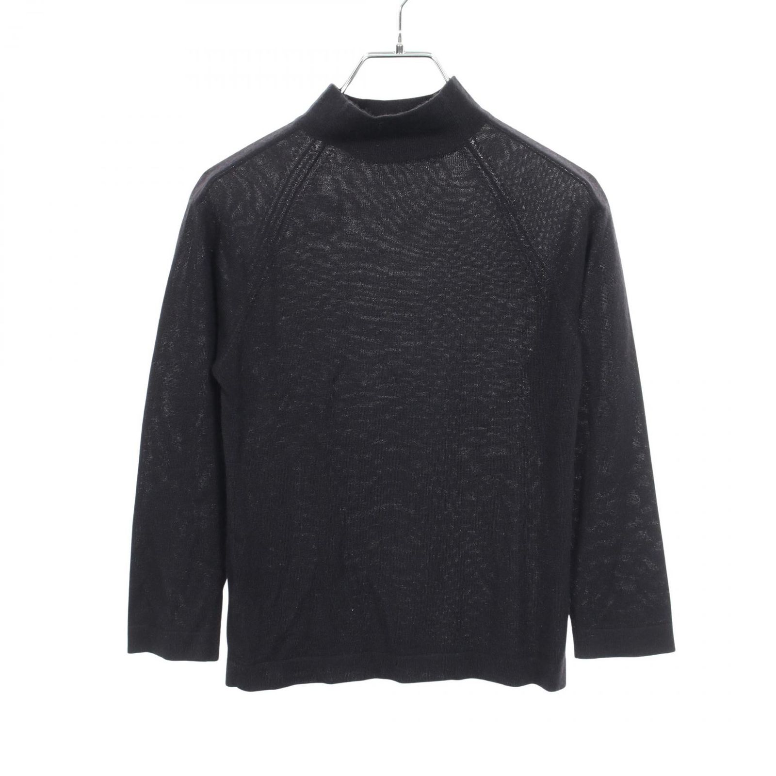 プラダ PRADA ニット ハイネック ネイビー カシミヤ シルク ニット レディース Used B