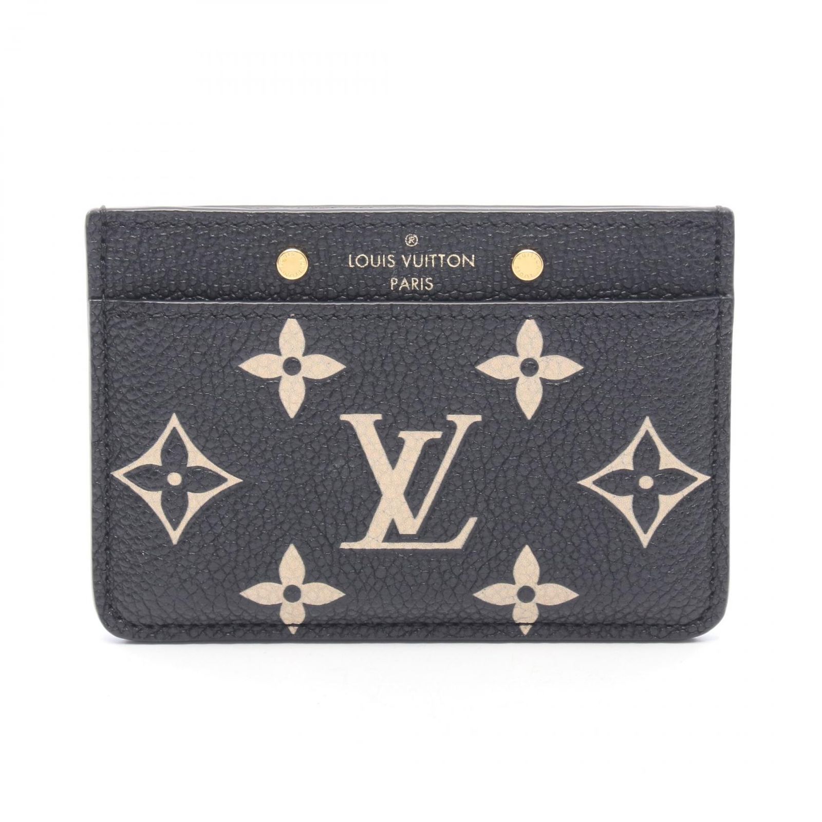 ルイ・ヴィトン LOUIS VUITTON カードケース ポルトカルト サーンプル バイカラーモノグラムアンプラント M81022 ブラック/ベージュ レザー ポルト カルト・サーンプル 27,820円