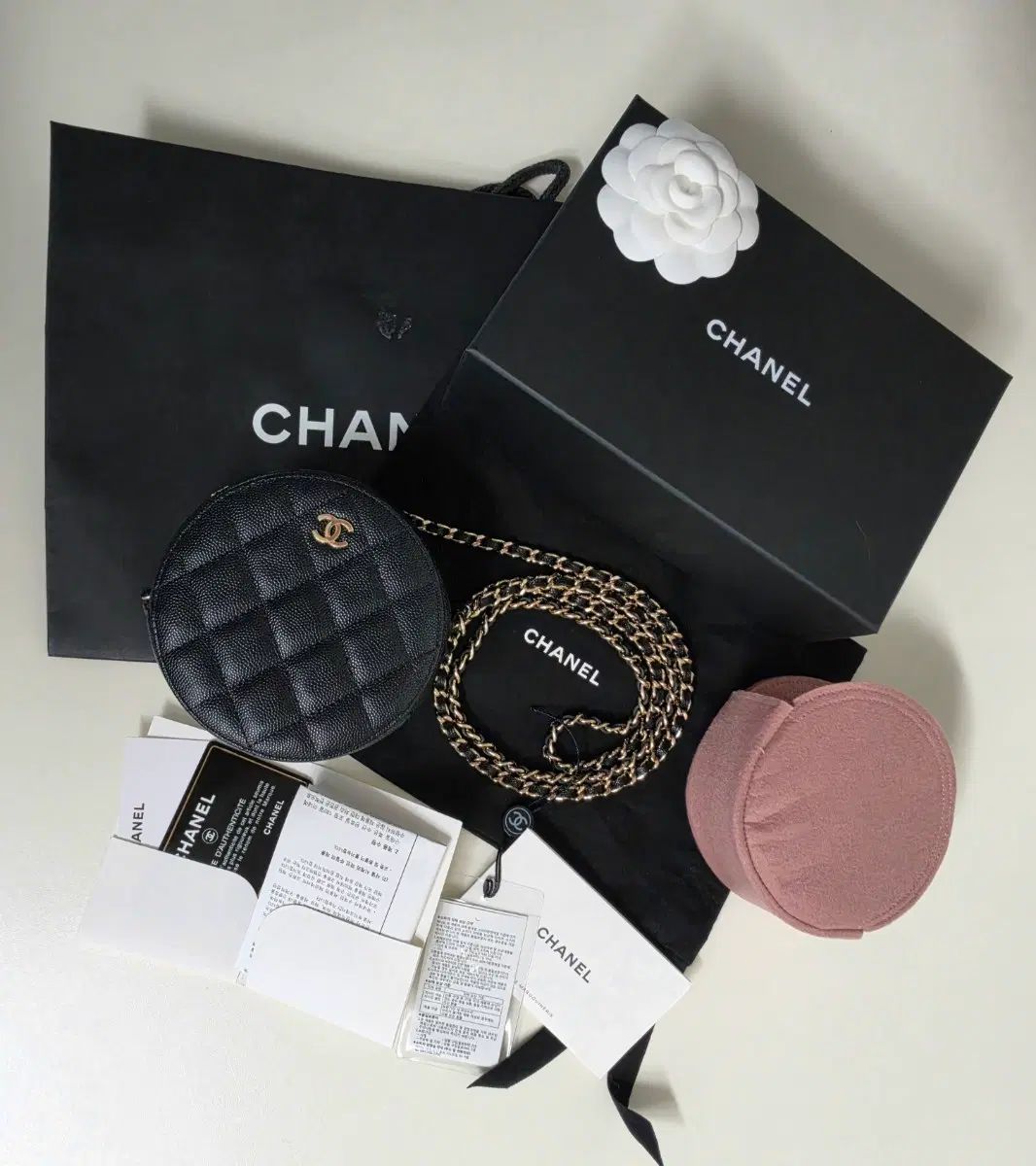 シャネル チュール ゴールド CHANEL バッグ ブラック ゴールド 30番台
