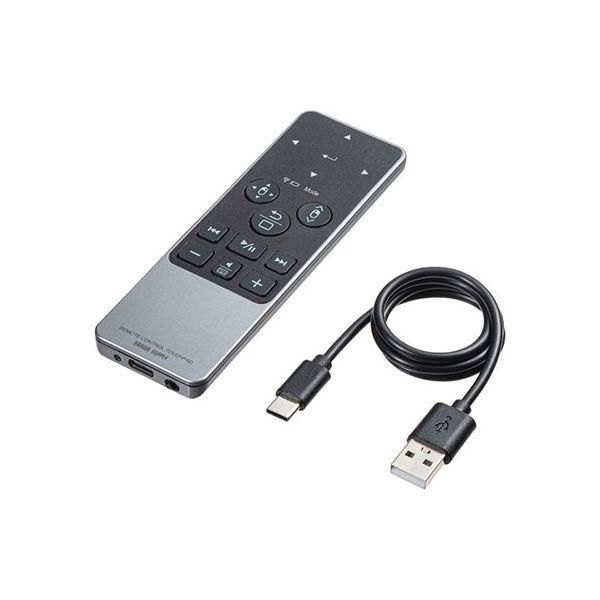 ds-サンワサプライ Bluetoothタッチパッドリモコン プレゼンや動画視聴時に便利なカーソル・メディアキー ブラック MA-PBS325BK
