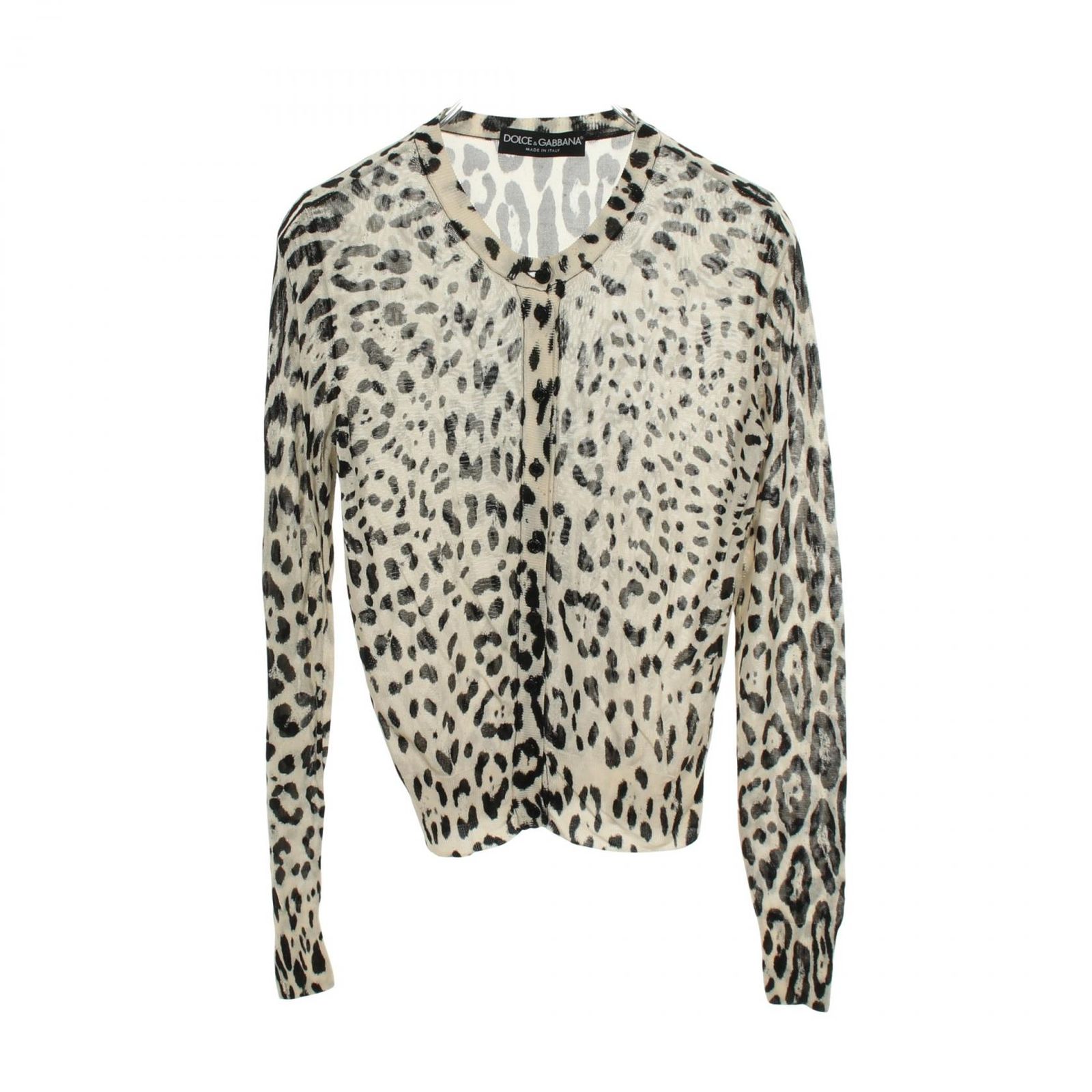 ドルチェアンドガッバーナ DOLCE & GABBANA カーディガン レオパード レーヨン カーディガン レディース Used A