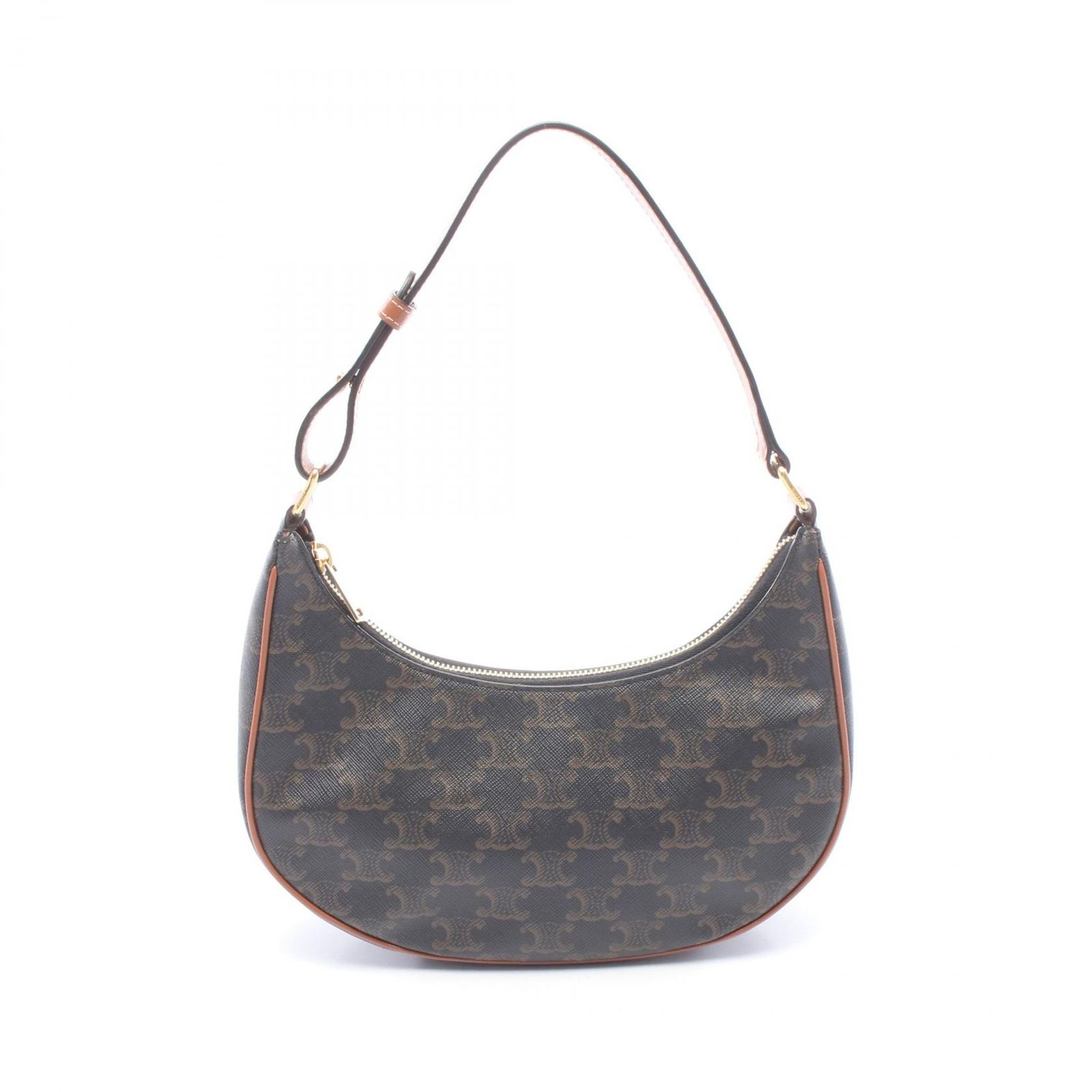 セリーヌ CELINE ショルダーバッグ AVA アヴァ トリオンフ 193952BZJ.04LU ブラック/ブラウン PVCコーティングキャンバス レザー トリオンフ アヴァバッグ レディース