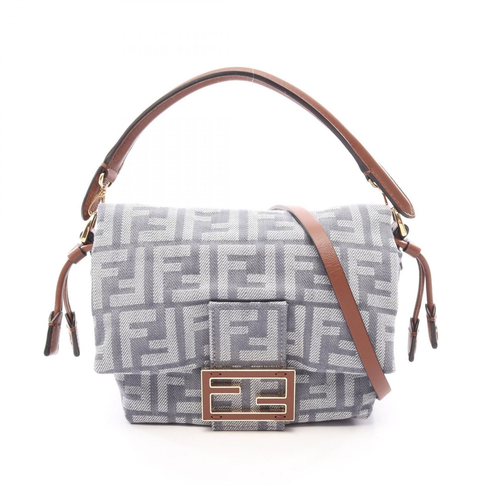 フェンディ FENDI ハンドバッグ マンマバケット 2WAY 8BS105AV5WF1SXQ キャンバス レザー ショルダーバッグ レディース 新品 192,400円