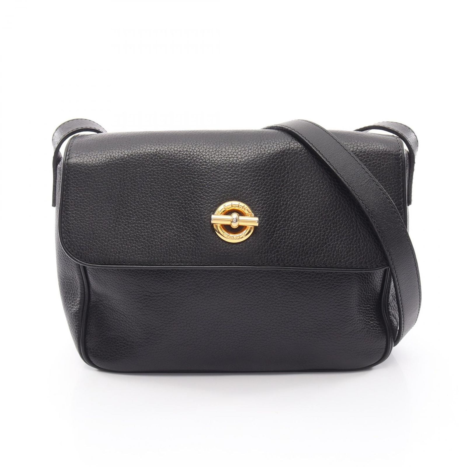 セリーヌ CELINE ショルダーバッグ ブラック レザー ヴィンテージ ショルダー レディース Used B