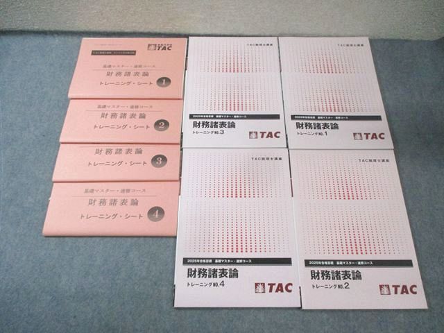TAC 税理士講座 基礎マスター・速修コース 財務諸表論 トレーニング1
