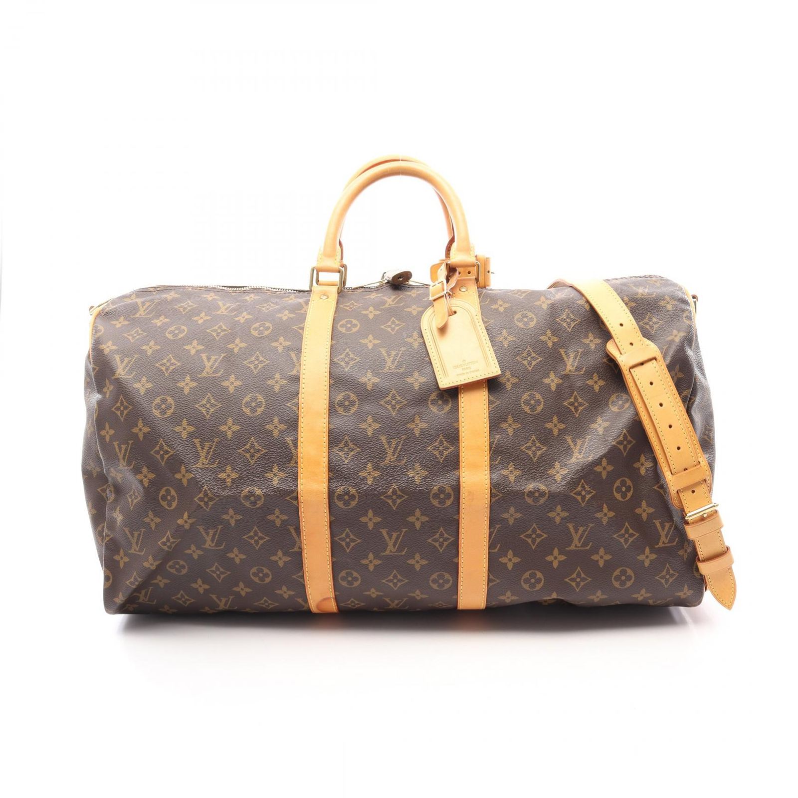 ルイ・ヴィトン LOUIS VUITTON ボストンバッグ キーポル バンドリエール55 モノグラム 2WAY M41414 PVCコーティングキャンバス レザー キーポル・バンドリエール55