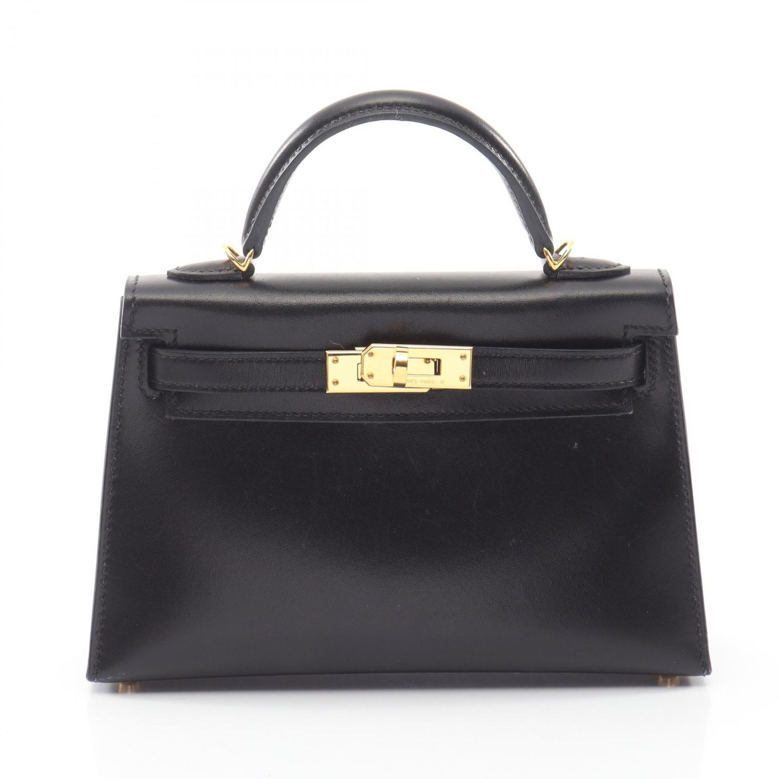 エルメス HERMES ハンドバッグ ミニケリー2 2WAY ブラック カーフ（牛革） ミニケリー2 ブラック レディース Used A