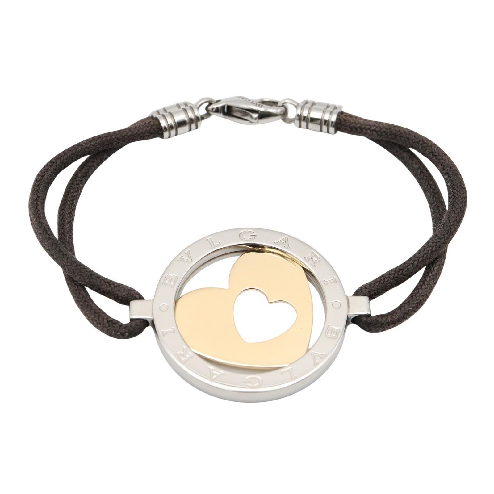 ブルガリ BVLGARI ブレスレット トンドハート ブレスレット 腕回14cm K18（イエローゴールド） トンドハート ブレスレット レディース Used A
