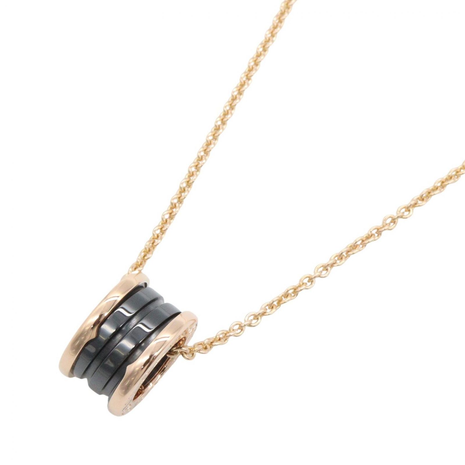 ブルガリ BVLGARI ネックレス B-zero1 ビーゼロワン ネックレス セラミック 346083 首回り38.5/45.5㎝ K18PG（ピンクゴールド） B-zero1 ネックレス セラミック レディース 168,400円
