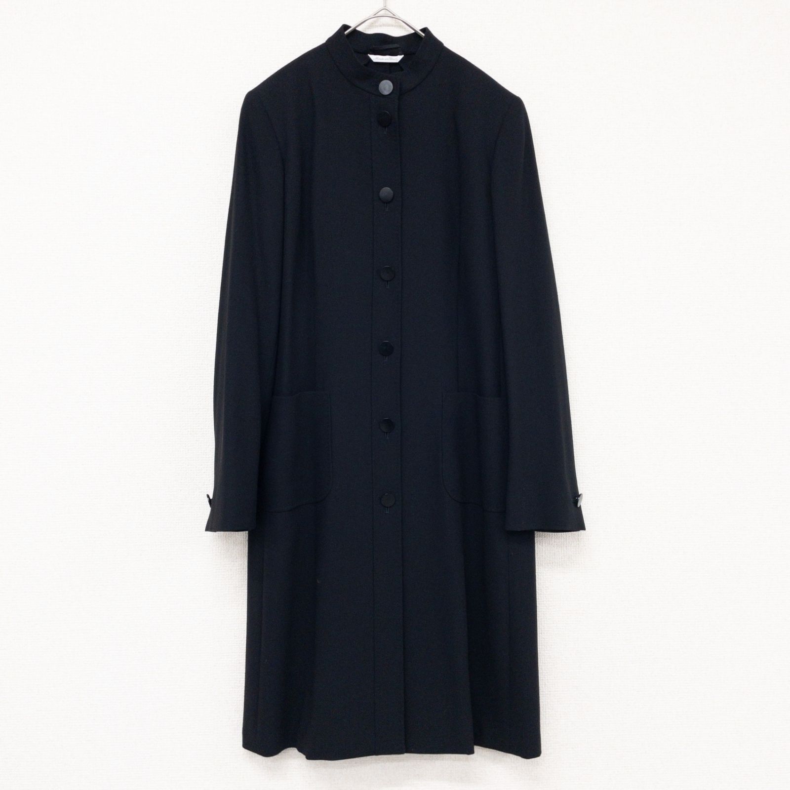 MaxMara マックスマーラ ロングコート ノーカラー スタンドカラー
