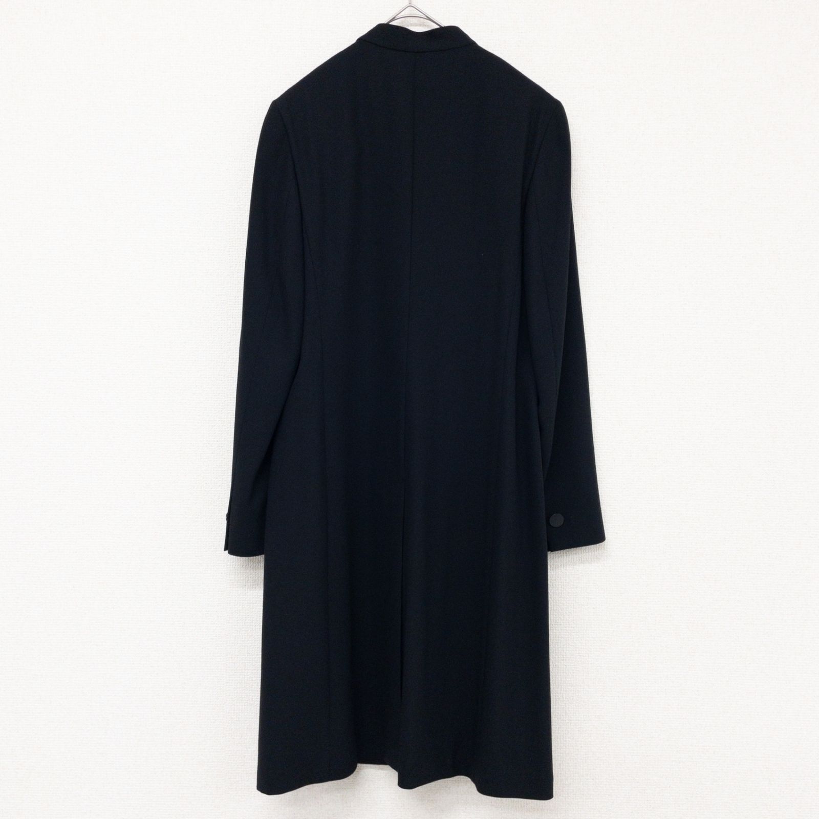 美品★マックスマーラ 高級リアルファー ロングコート ブラック 40 MaxMara マックスマーラ ロングコート ノーカラー スタンドカラー