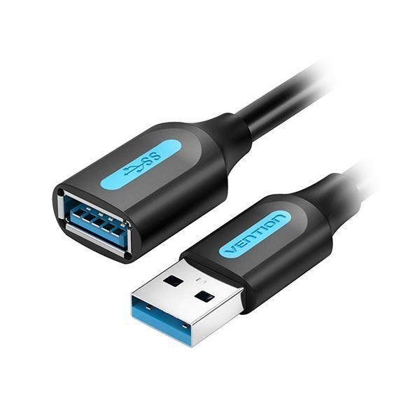 ds-〔5本セット〕 VENTION USB 3.0 A Male to A Female 延長ケーブル PVC Type 2m ブラック CB-7453X5