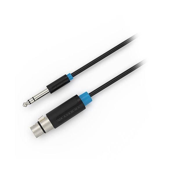ds-〔5本セット〕 VENTION 6.5mm Male to XLR Female オーディオケーブル 2m ブラック BB-5725X5