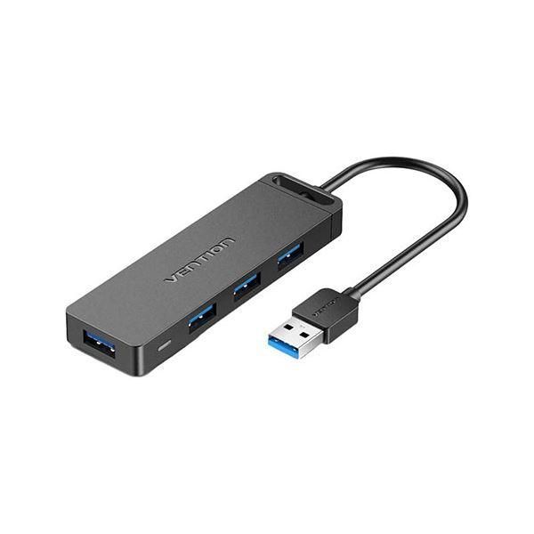 ds-〔3セット〕 VENTION 4-Port USB 3.0 ハブ セルフパワー / バスパワー対応 0.5m ブラック CH-8290X3