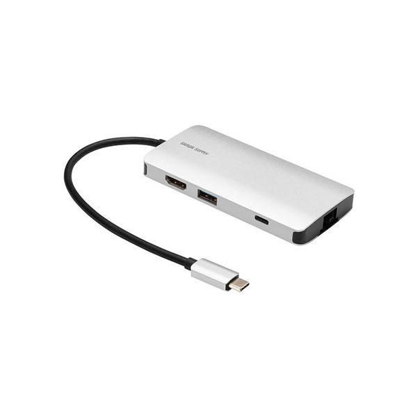 ds-サンワサプライ USB Type-C ドッキングステーション シルバー USB-DKM11S 10,973円